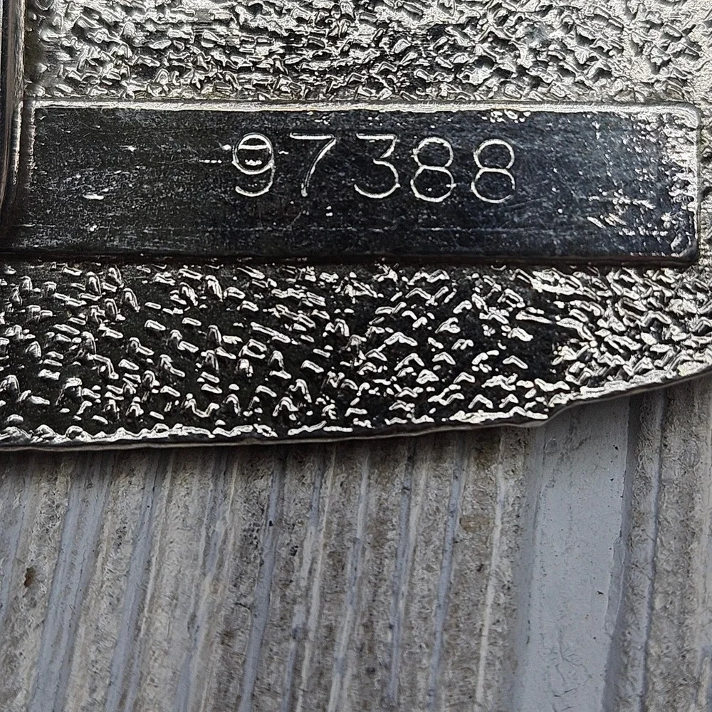 Vintage Two Tone Eagle Mountain Scene Belt Buckle Silver Gold Tone‎ 97388